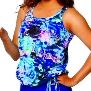 T.H.E. Swimwear Ocean Rose  Cup Blouson Tankini Separate
